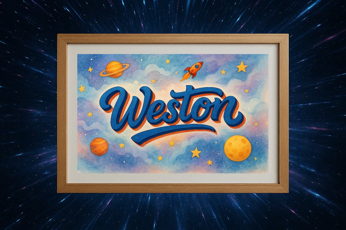 Weston Personalized Outer Space Art 308