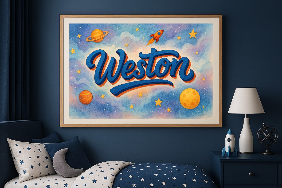Weston Personalized Outer Space Art 308