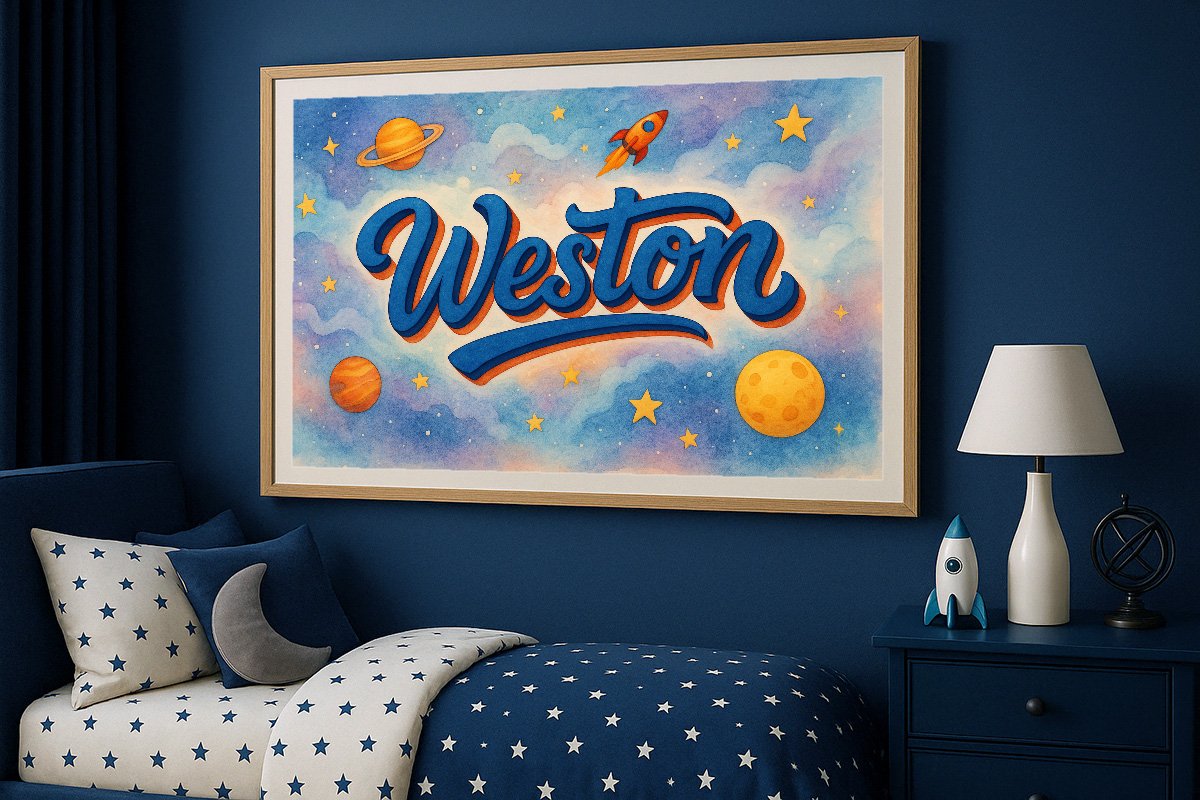Weston Personalized Outer Space Art 308