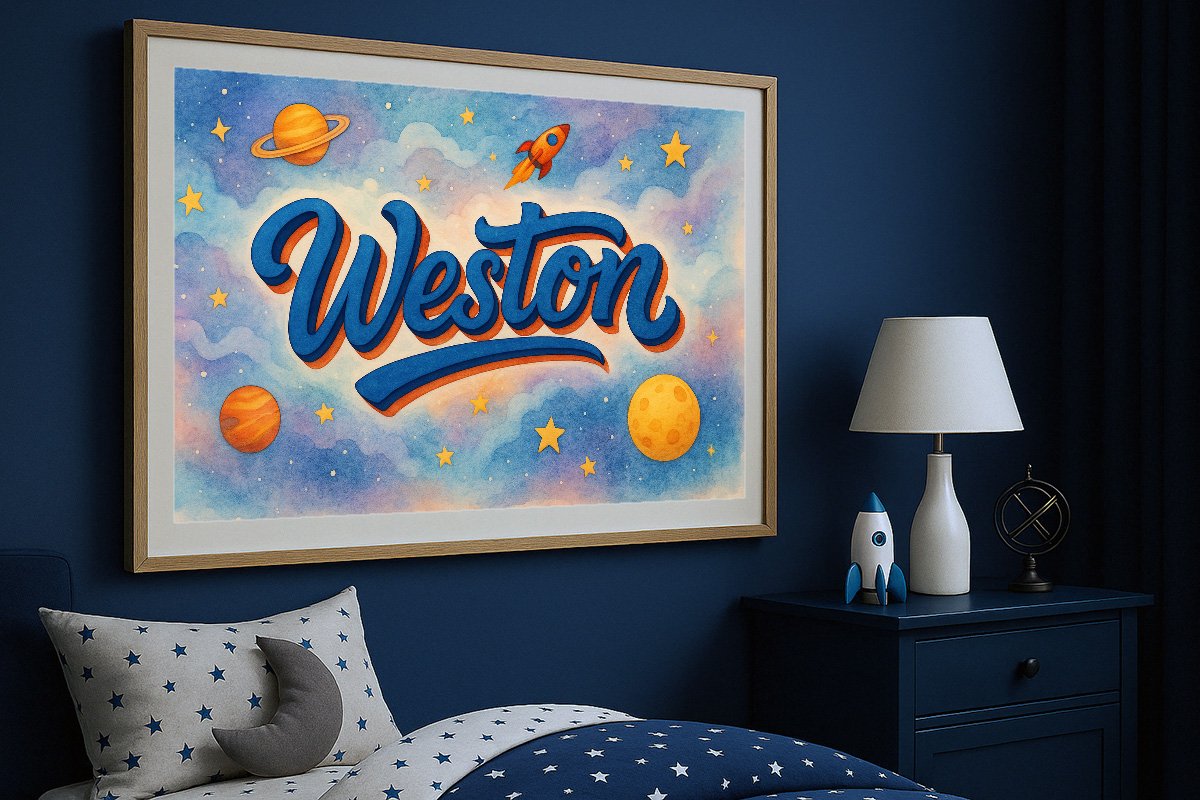 Weston Personalized Outer Space Art 308
