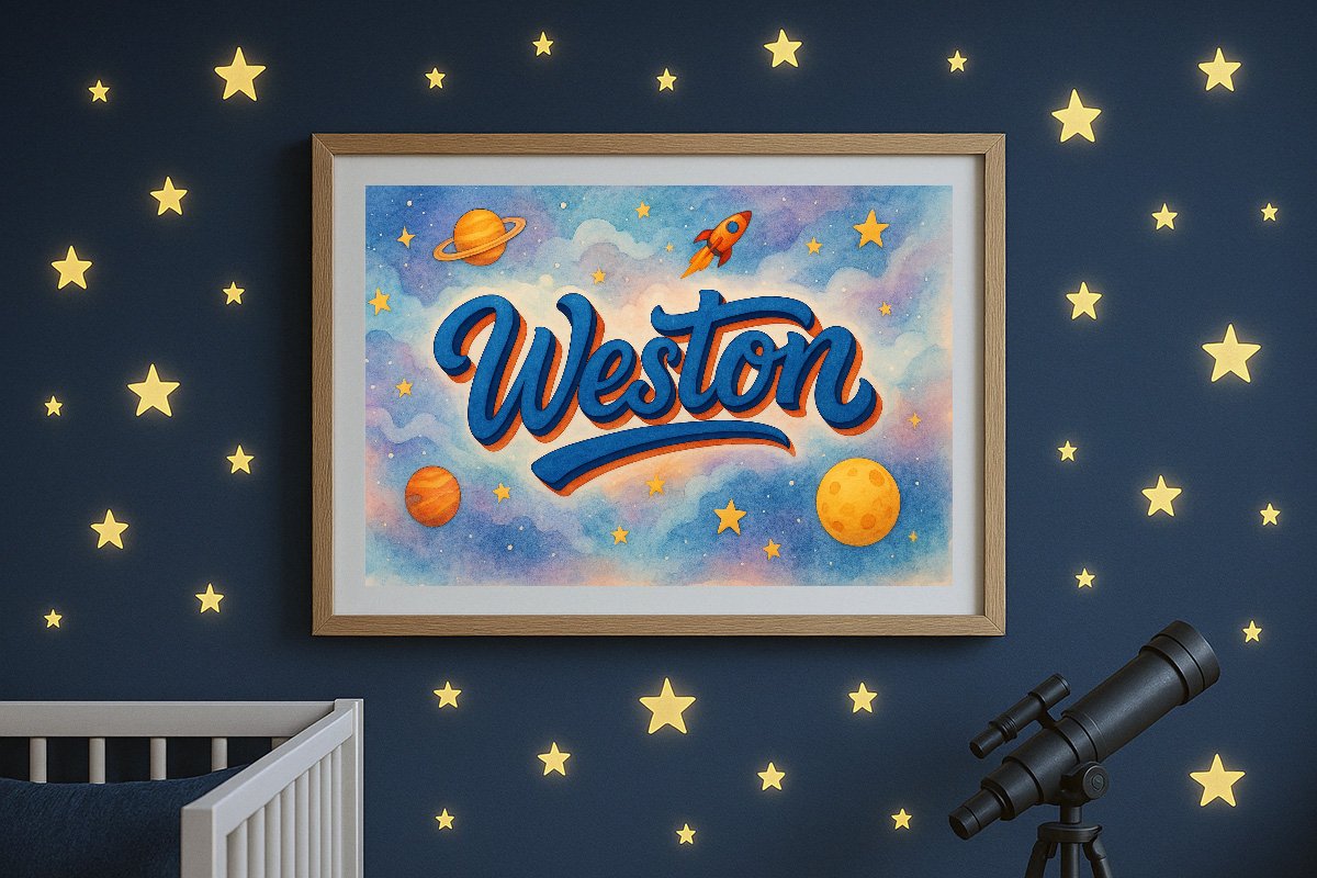 Weston Personalized Outer Space Art 308