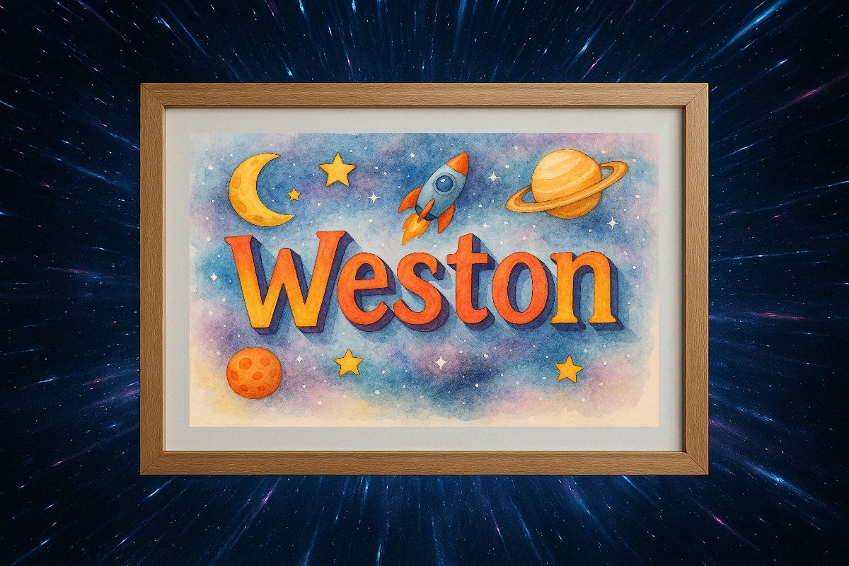 Weston Personalized Outer Space Art 309