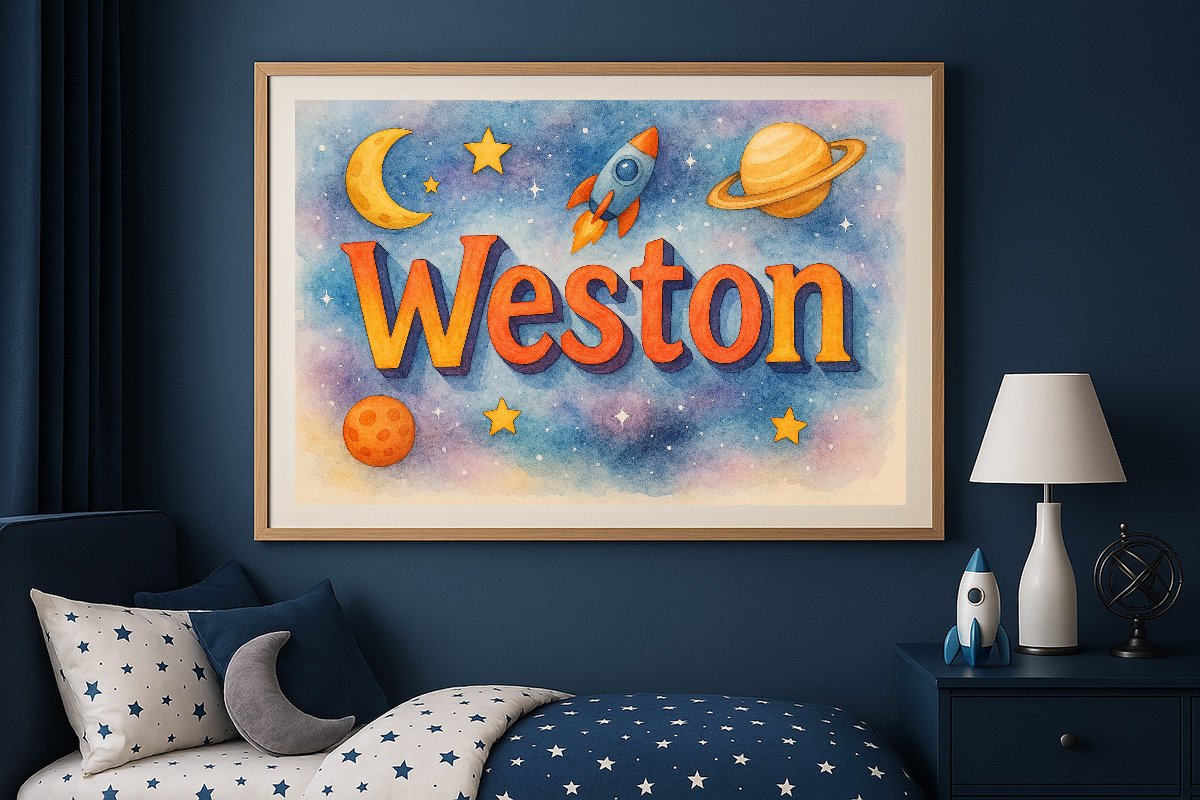 Weston Personalized Outer Space Art 309