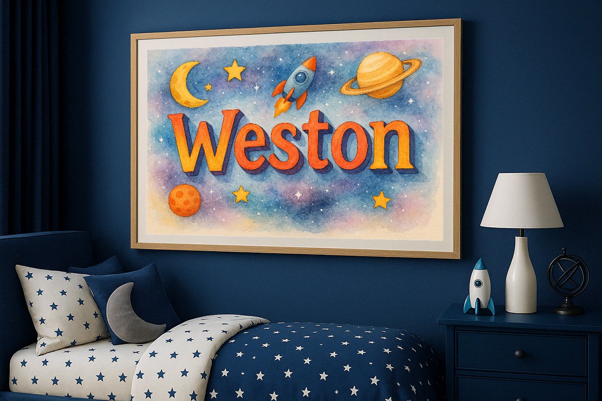 Weston Personalized Outer Space Art 309