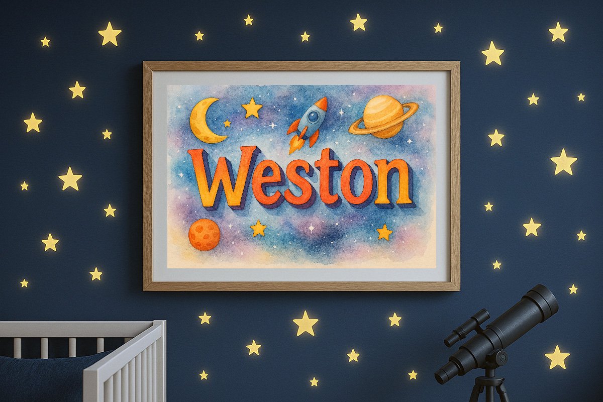 Weston Personalized Outer Space Art 309