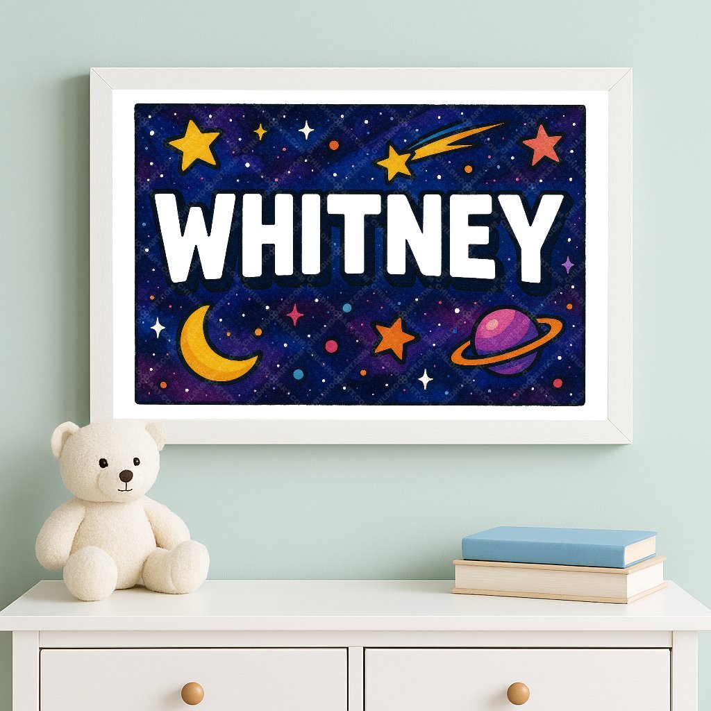 Personalized space name art for Whitney
