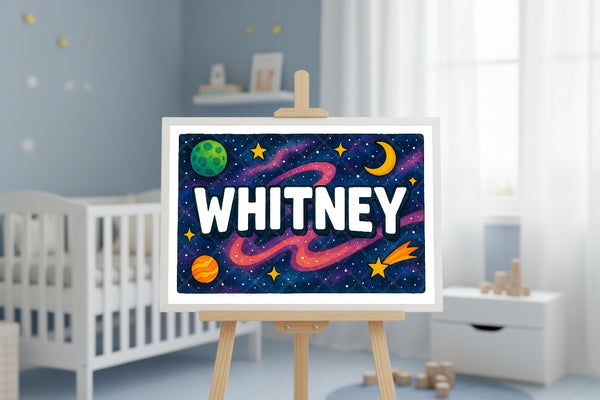 "Whitney" Amongst the Stars Personalized Space Artwork