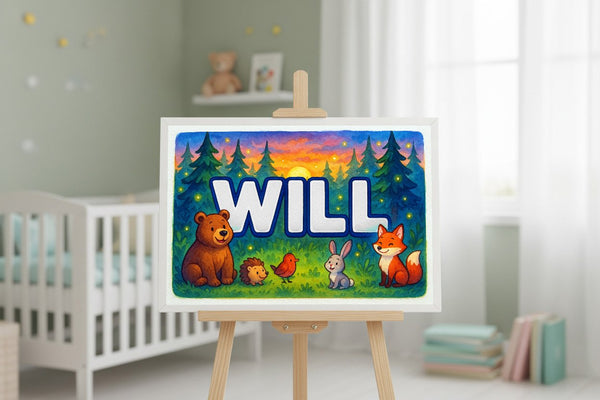 Will’s Personalized Forest Friends Art