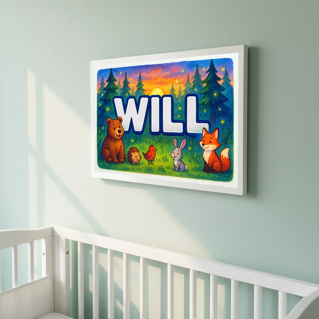 Personalized name art for Will