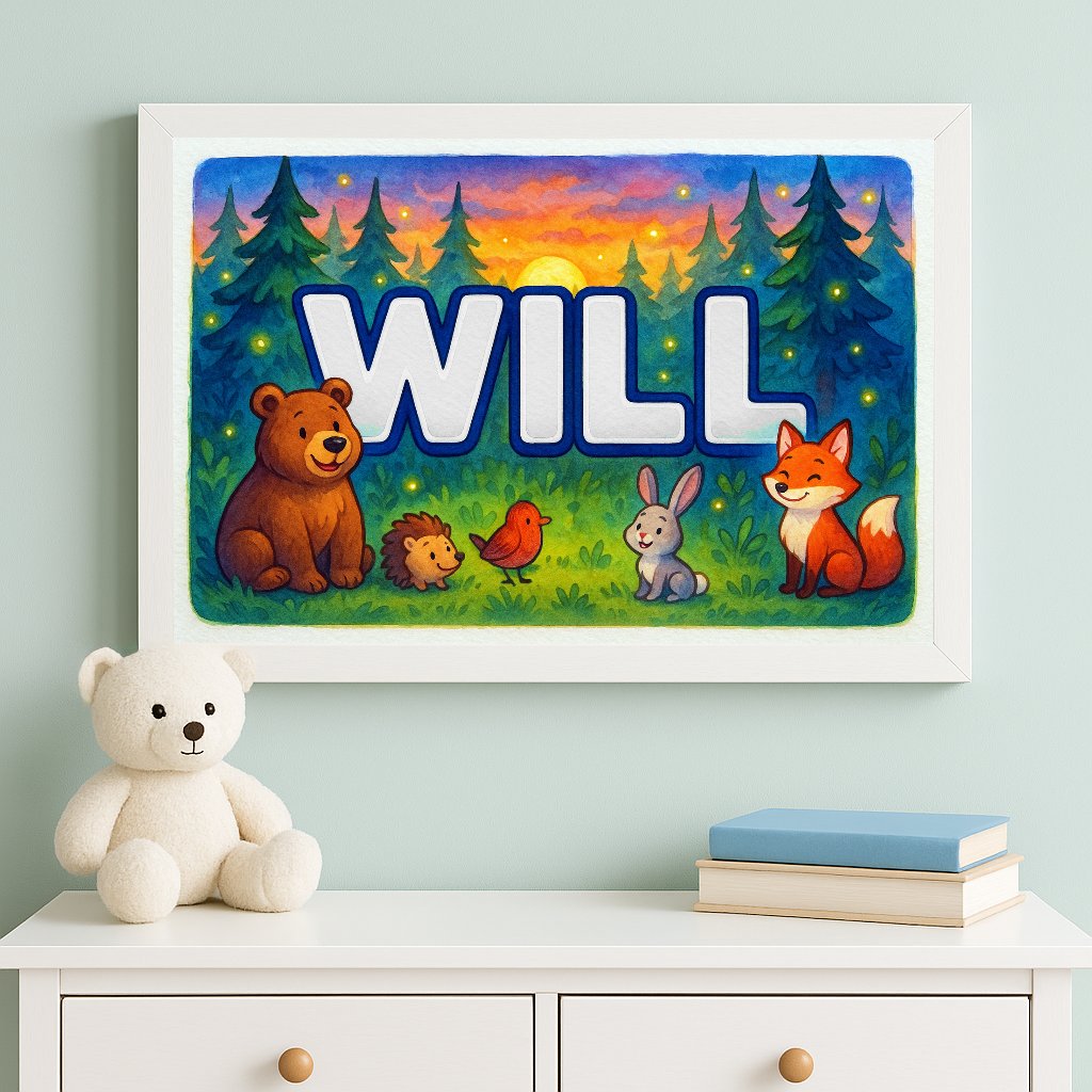 Personalized name art for Will