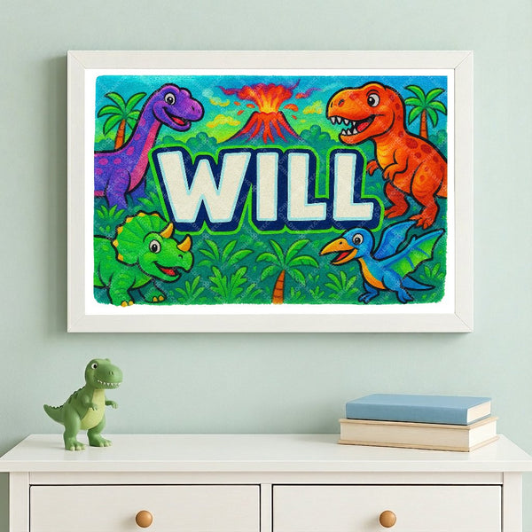 Will’s Dinosaur Adventure Personalized Art