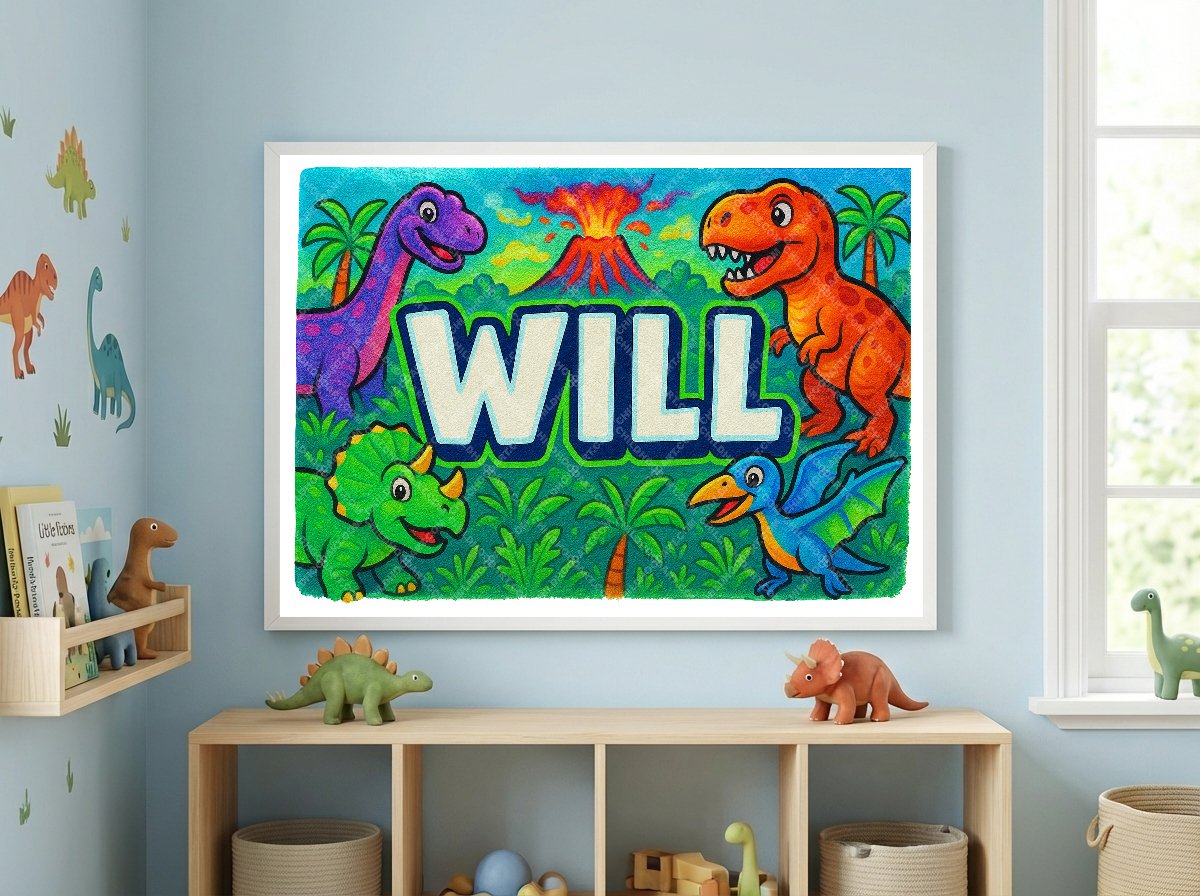 Personalized name art for Will