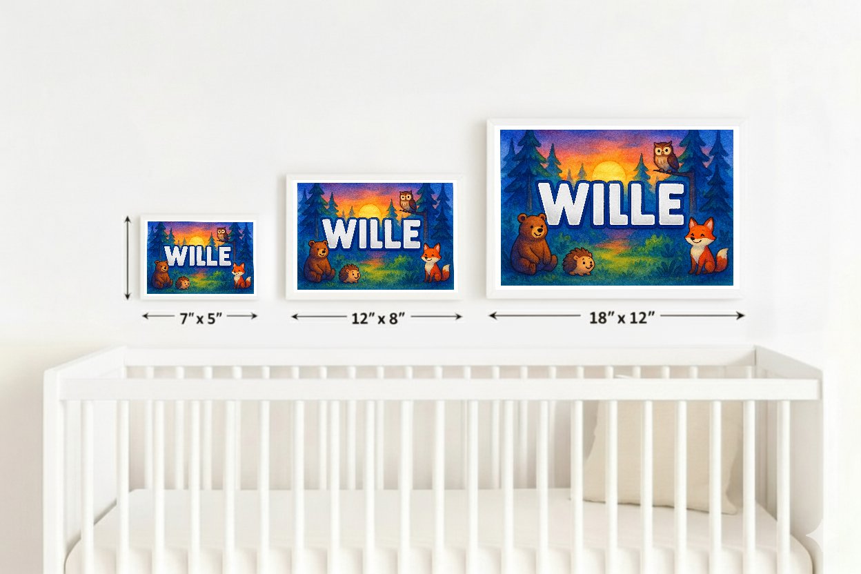 Personalized name art for Wille
