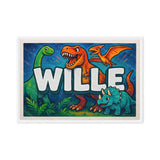 Wille Name Art - Dinosaur Adventure personalized wall print for kids