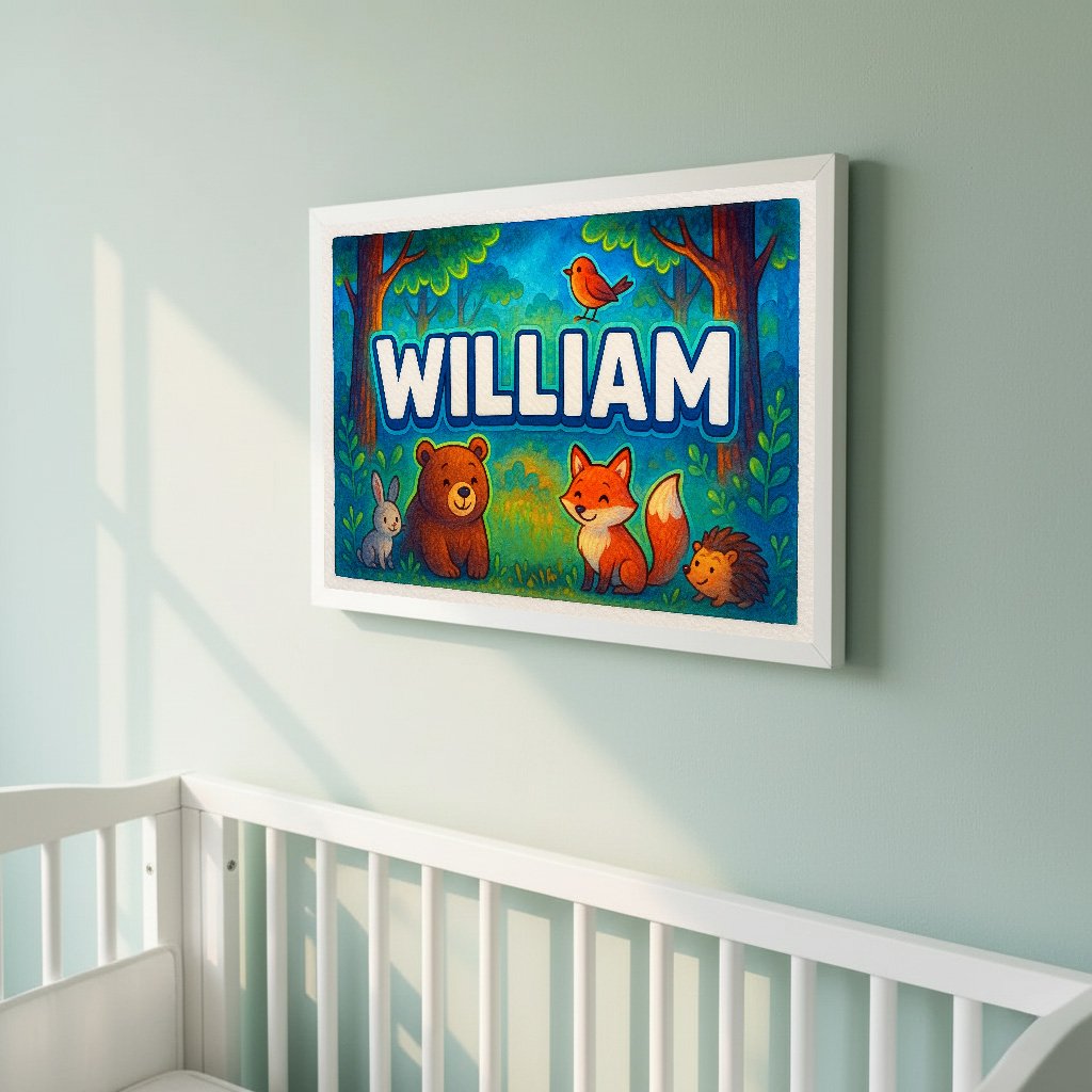 Personalized name art for William