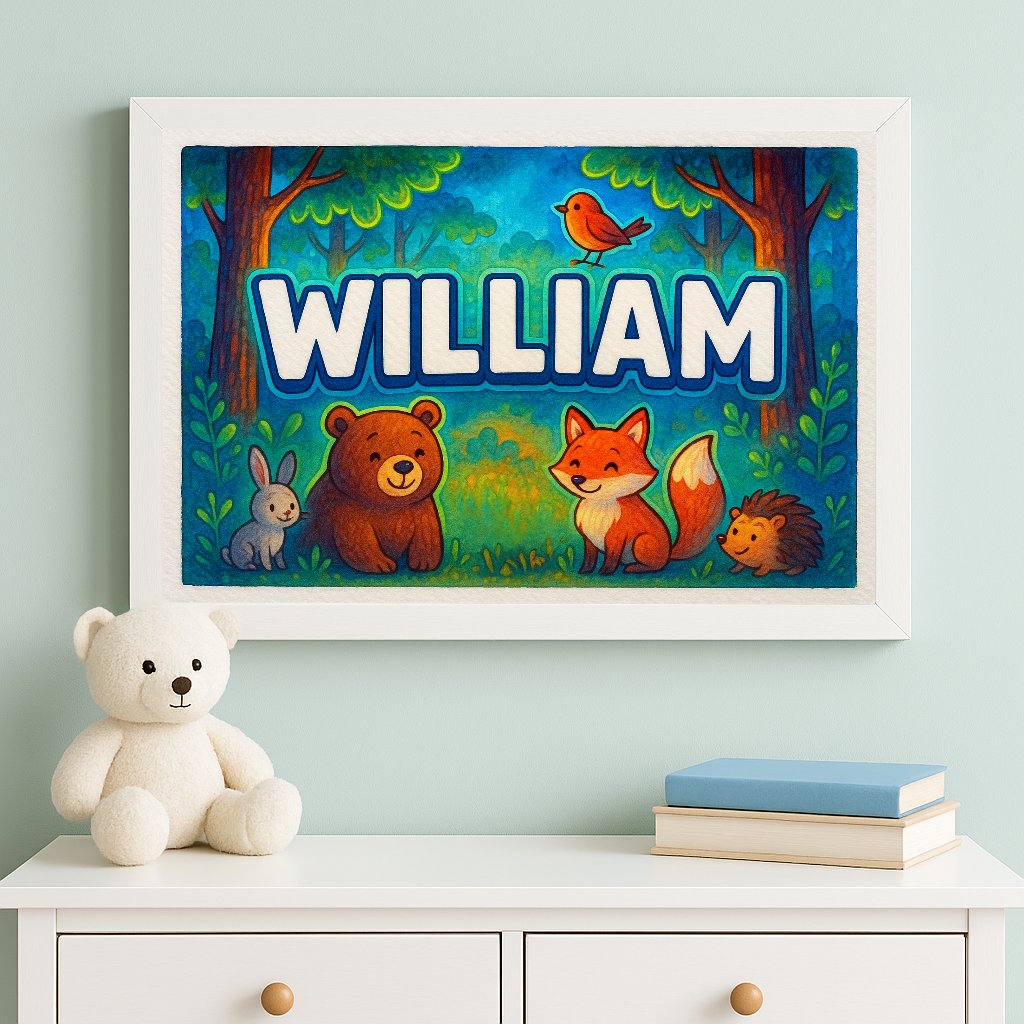 Personalized name art for William