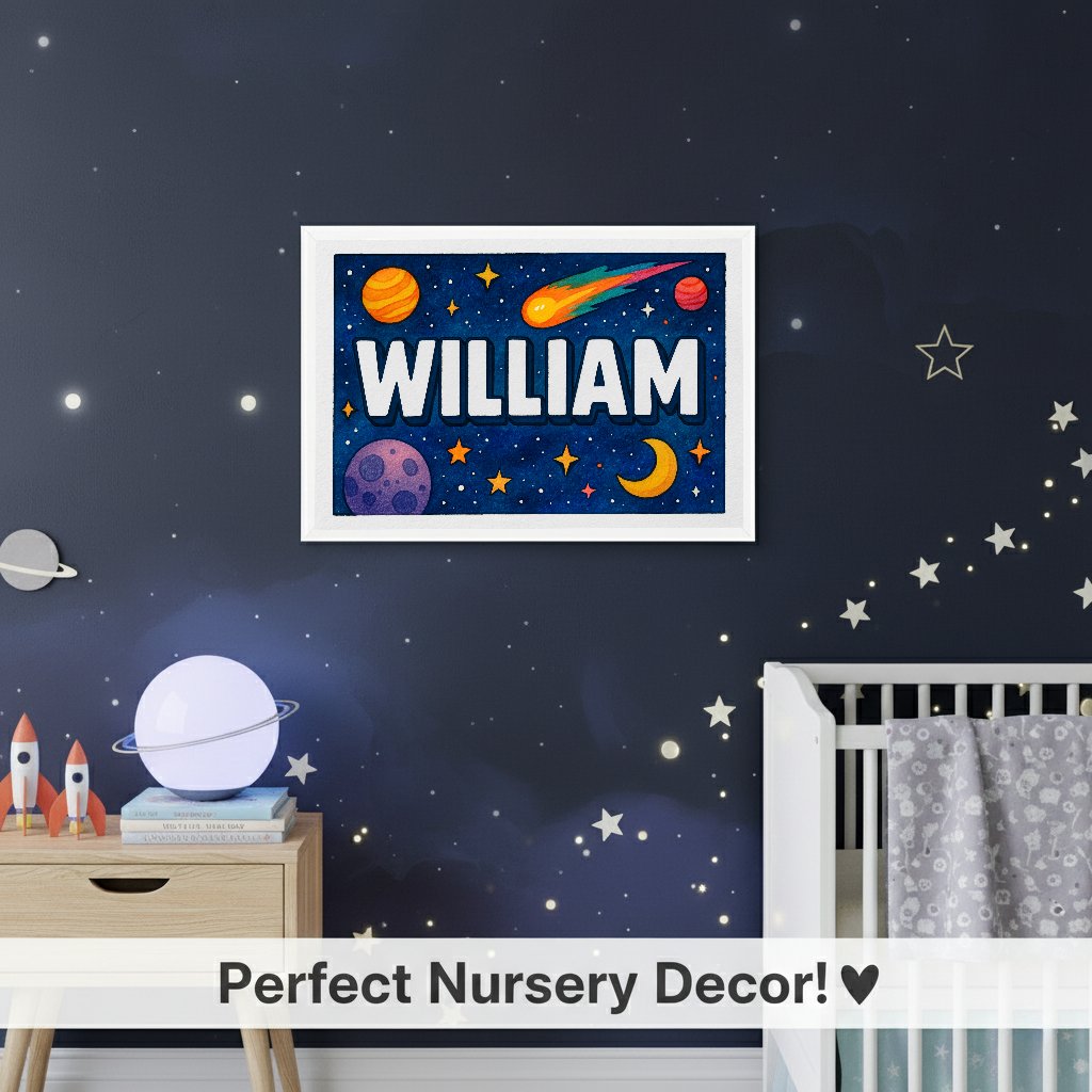 Personalized name art for William