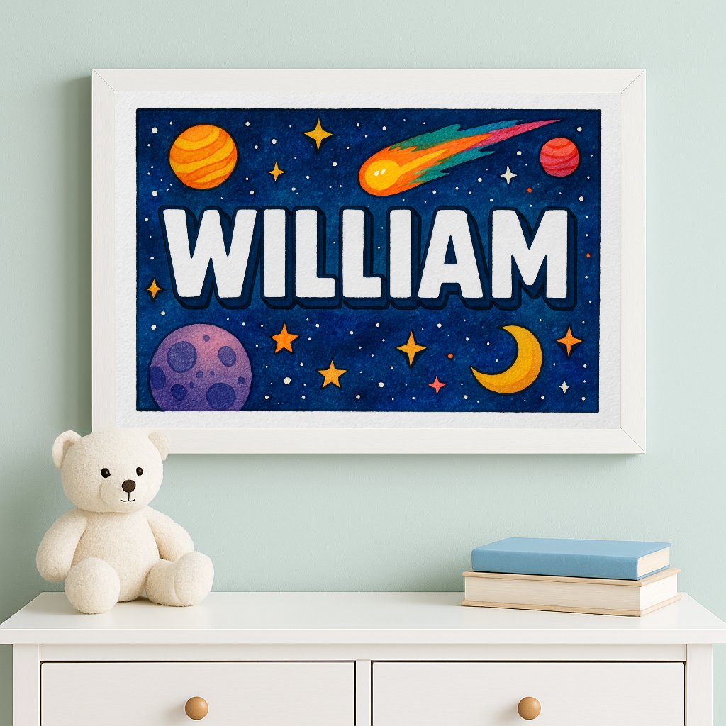 Personalized name art for William