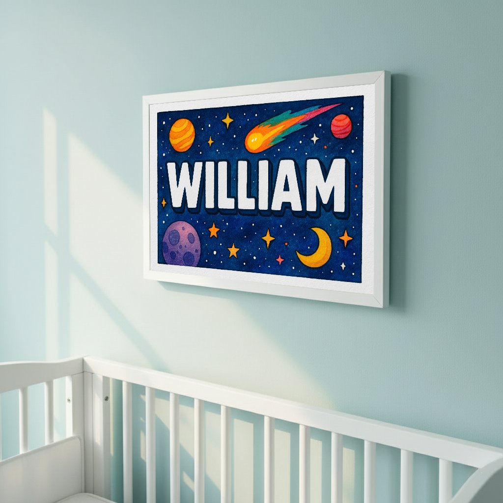 Personalized name art for William