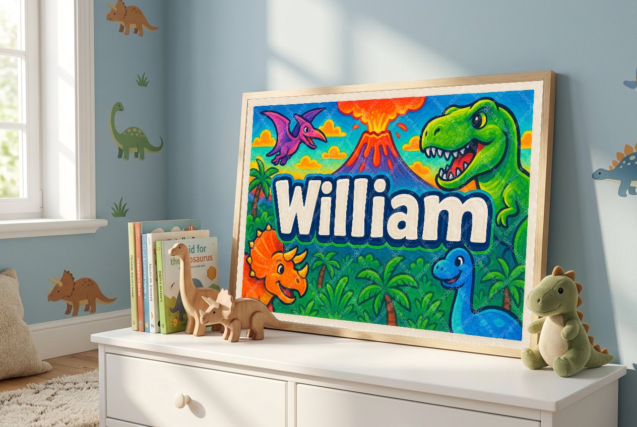 Personalized name art for William