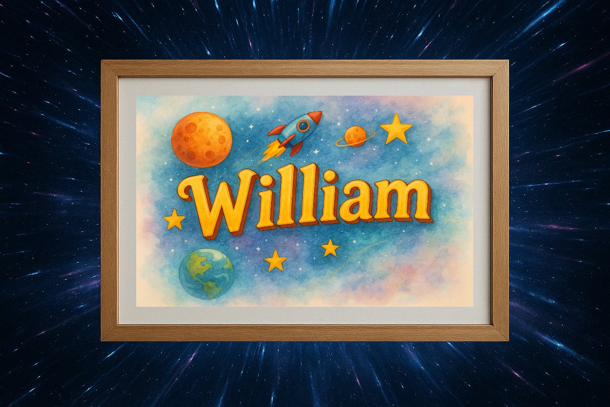 William Personalized Outer Space Art 32