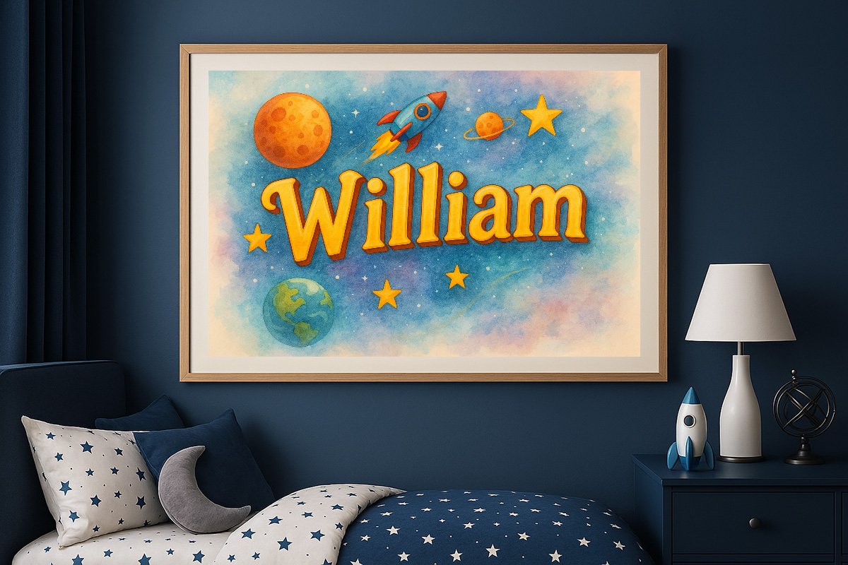 William Personalized Outer Space Art 32