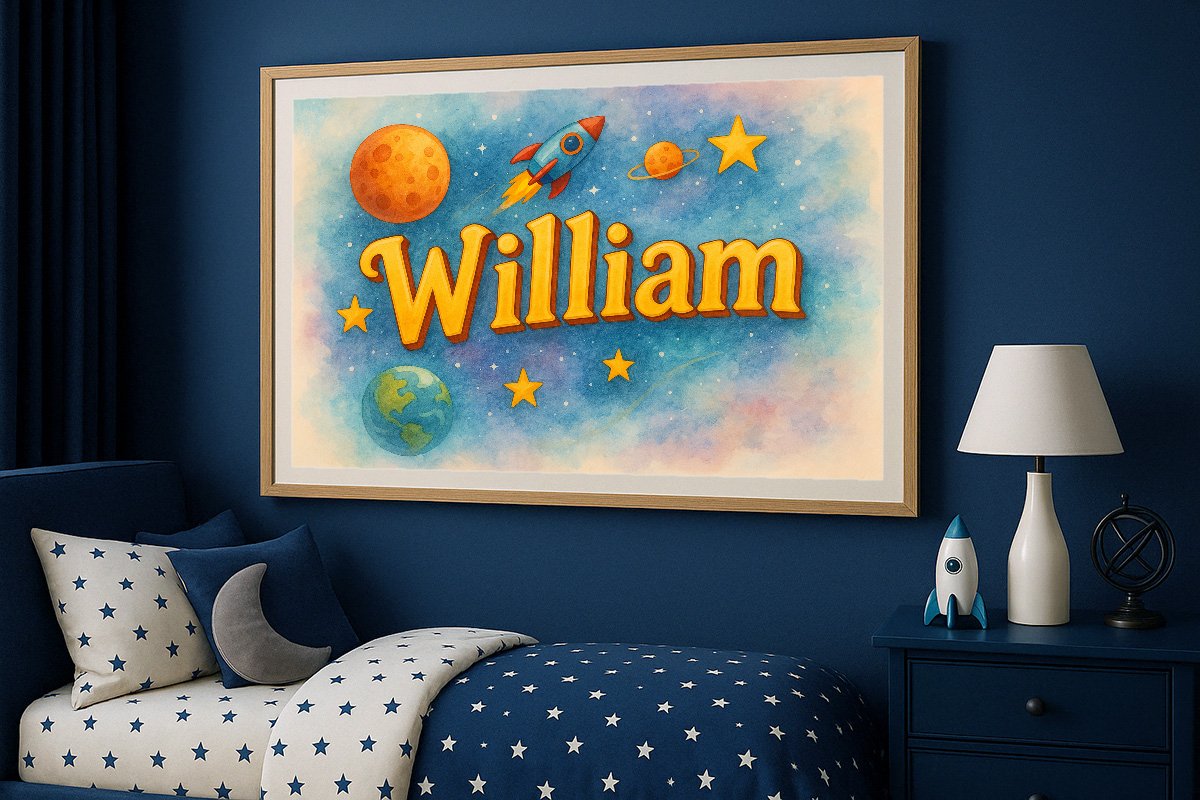 William Personalized Outer Space Art 32
