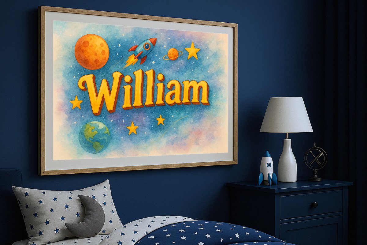 William Personalized Outer Space Art 32