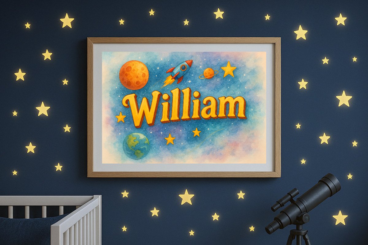 William Personalized Outer Space Art 32