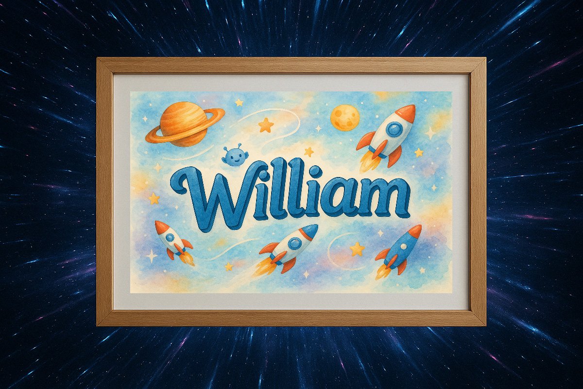 William Personalized Outer Space Art 33
