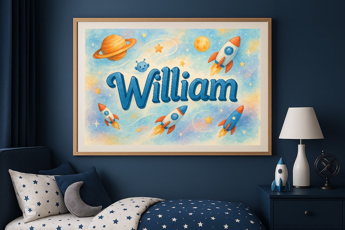 William Personalized Outer Space Art 33