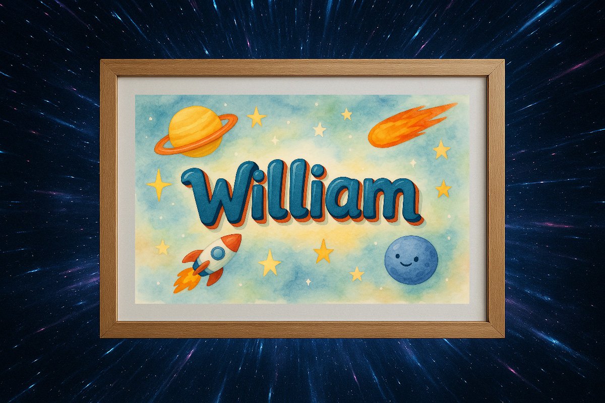William Personalized Outer Space Art 34