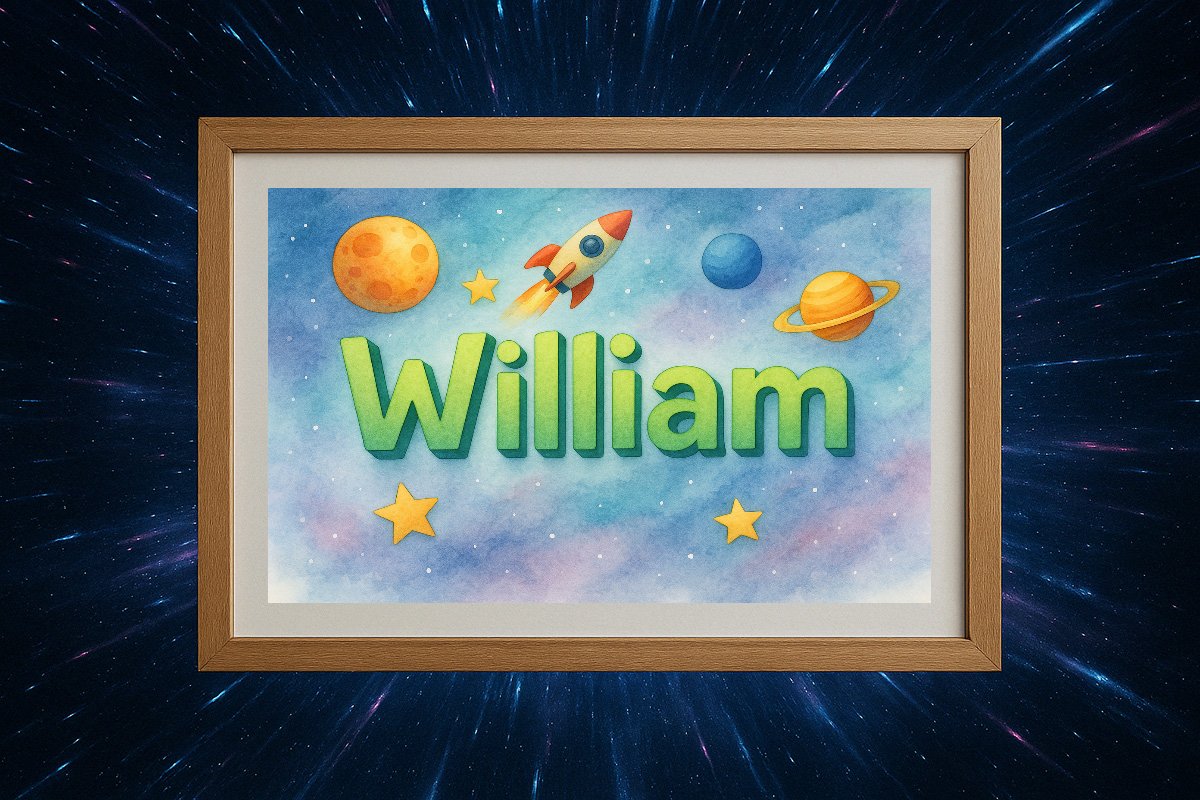 William Personalized Outer Space Art 35