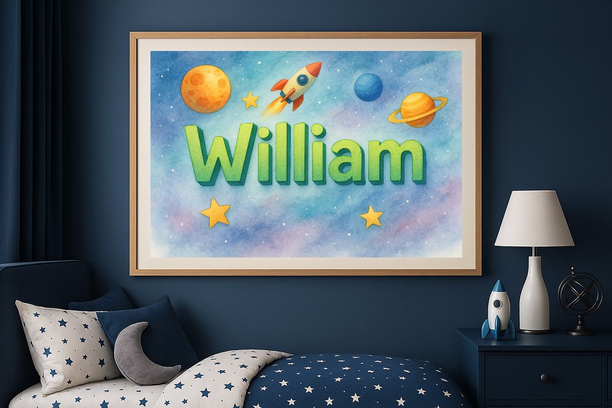William Personalized Outer Space Art 35