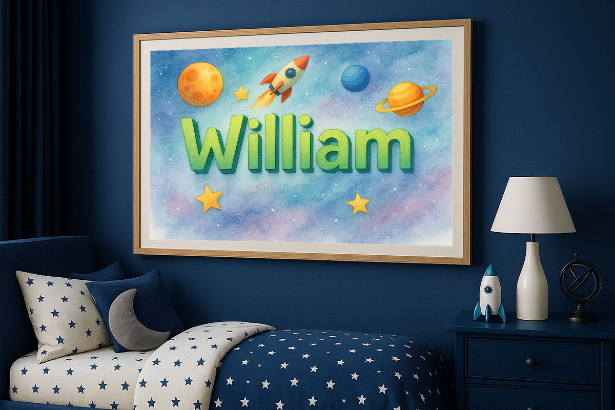 William Personalized Outer Space Art 35