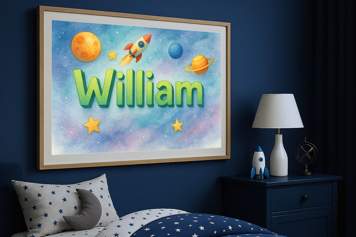 William Personalized Outer Space Art 35
