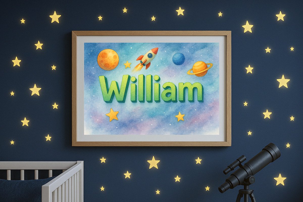William Personalized Outer Space Art 35