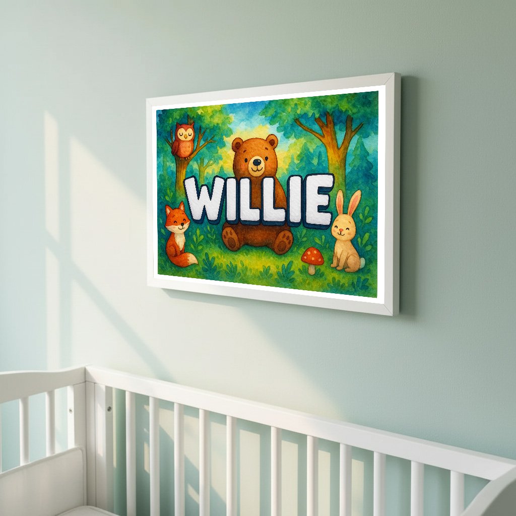 Personalized name art for Willie