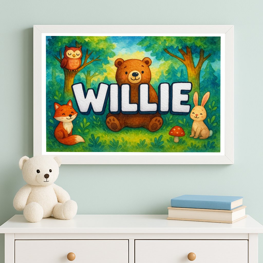 Personalized name art for Willie