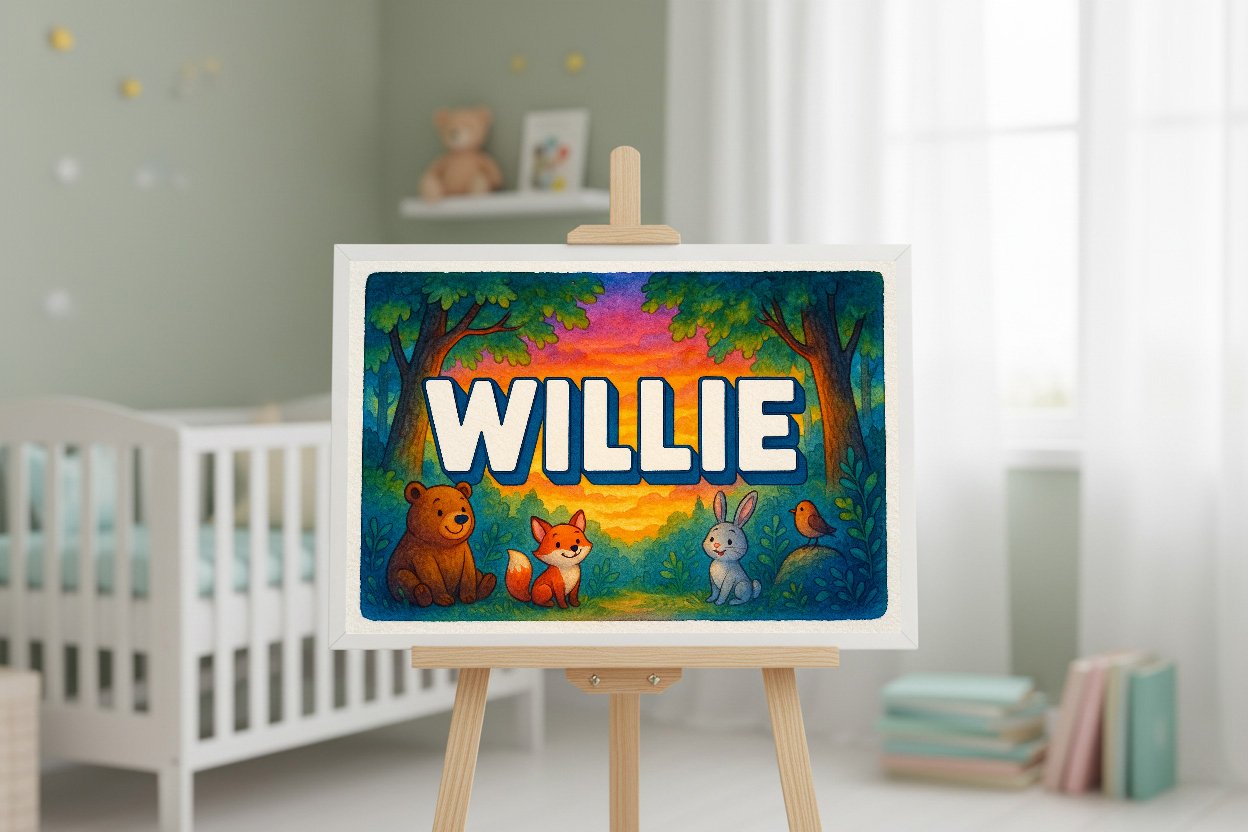 Personalized name art for Willie