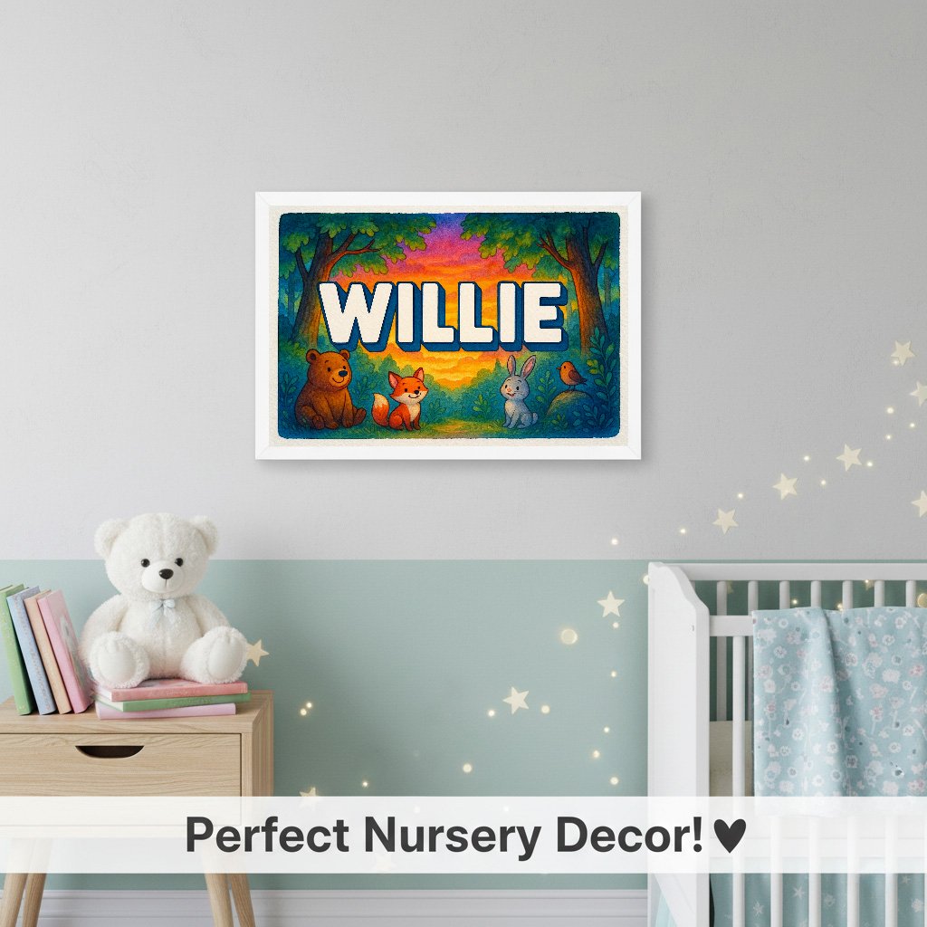 Personalized name art for Willie