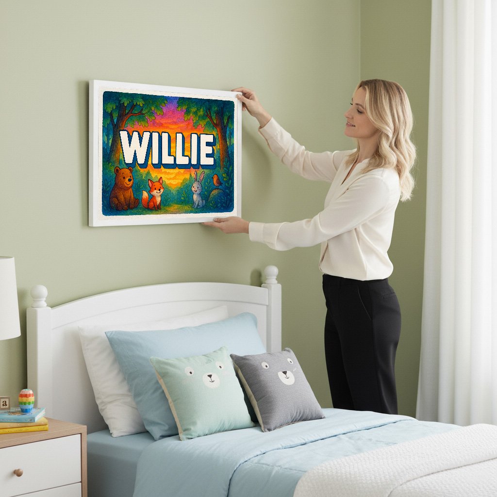 Personalized name art for Willie