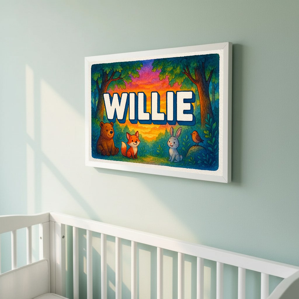 Personalized name art for Willie