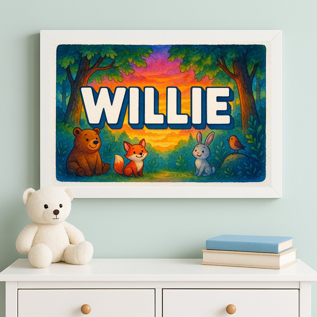 Personalized name art for Willie