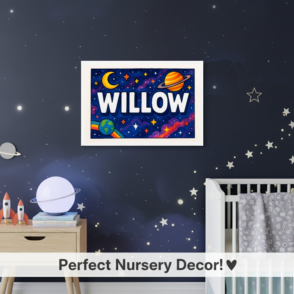 Personalized name art for Willow