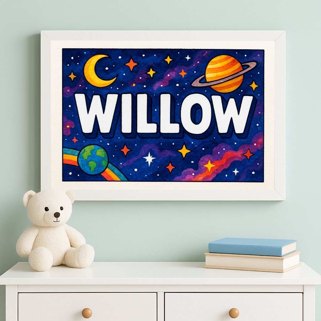 Personalized name art for Willow
