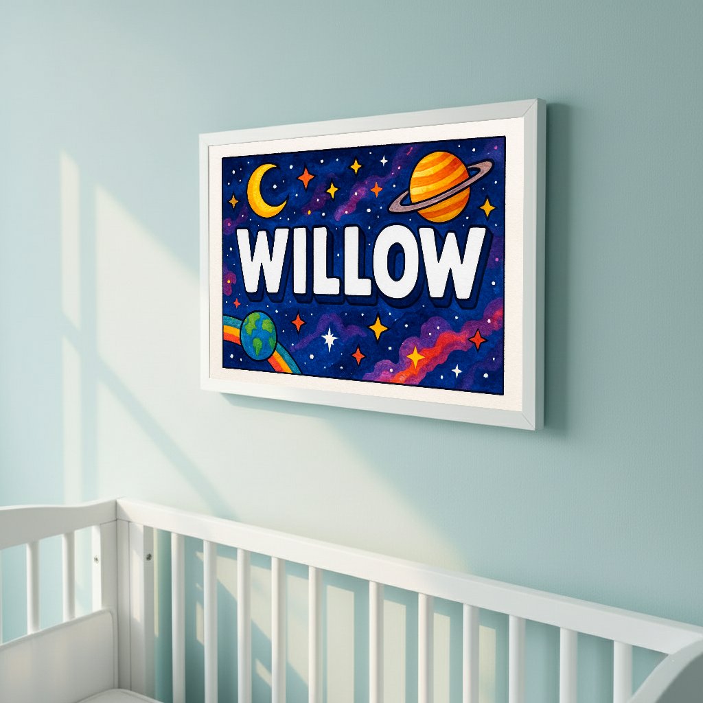 Personalized name art for Willow
