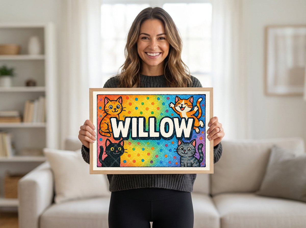 Personalized name art for Willow