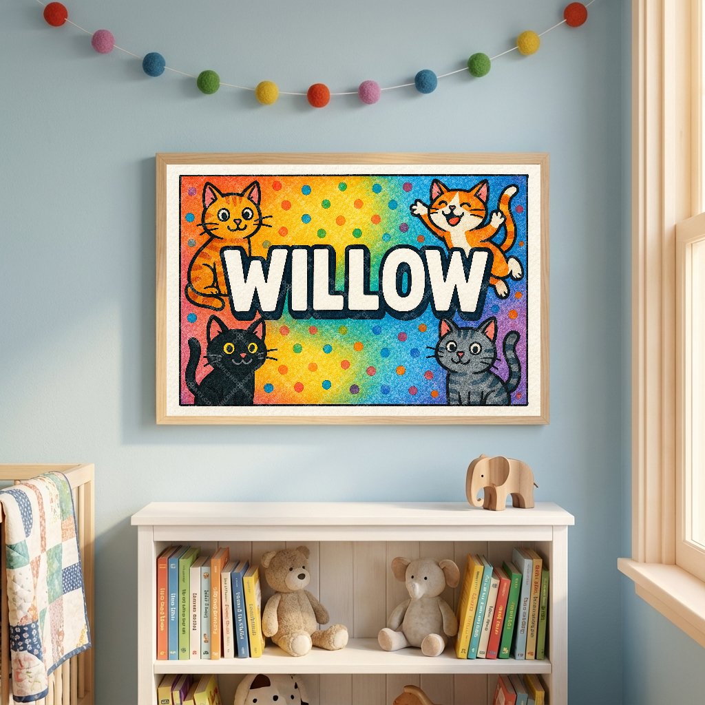 Personalized name art for Willow