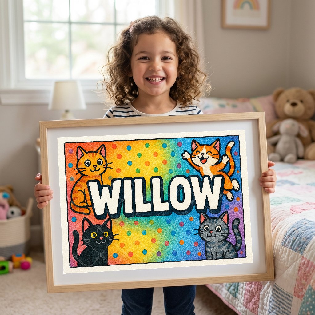 Personalized name art for Willow